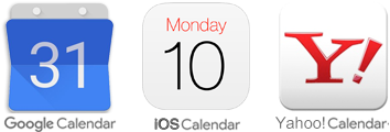 Google Calendar iOS Calendar Yahoo! Calendar / Yahoo! ID